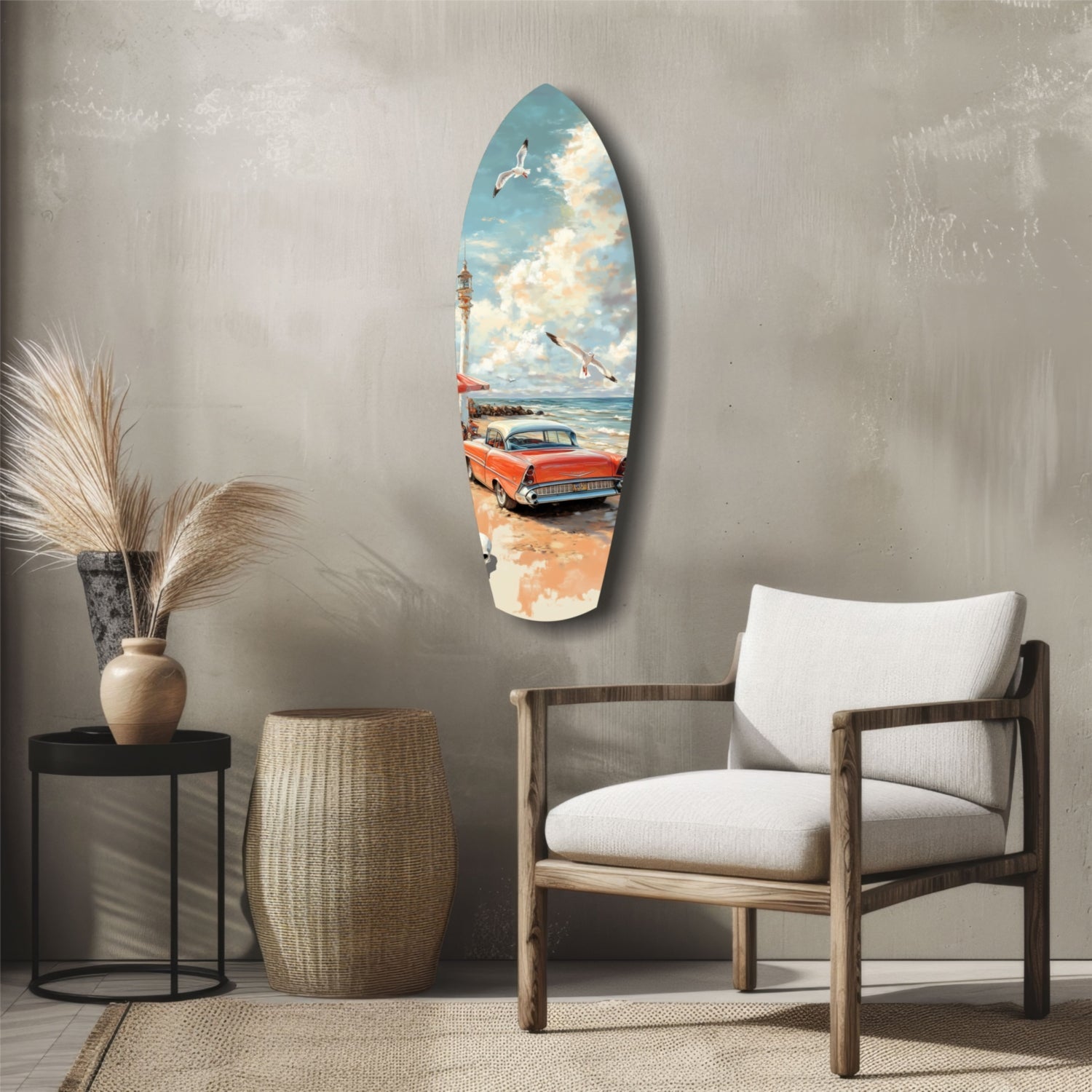 Timeless by the Sea Glass Wall Art