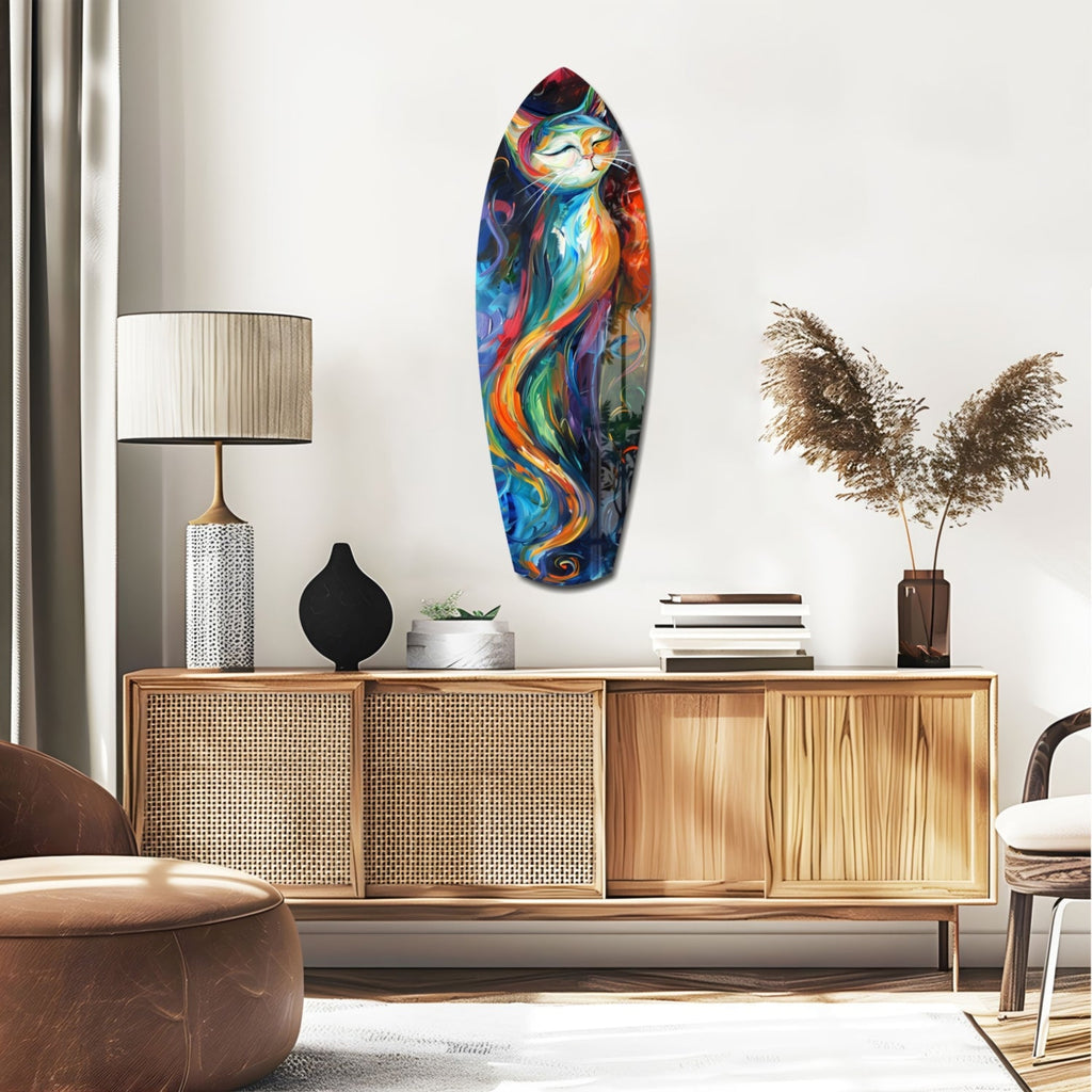 Cat Glass Wall Art
