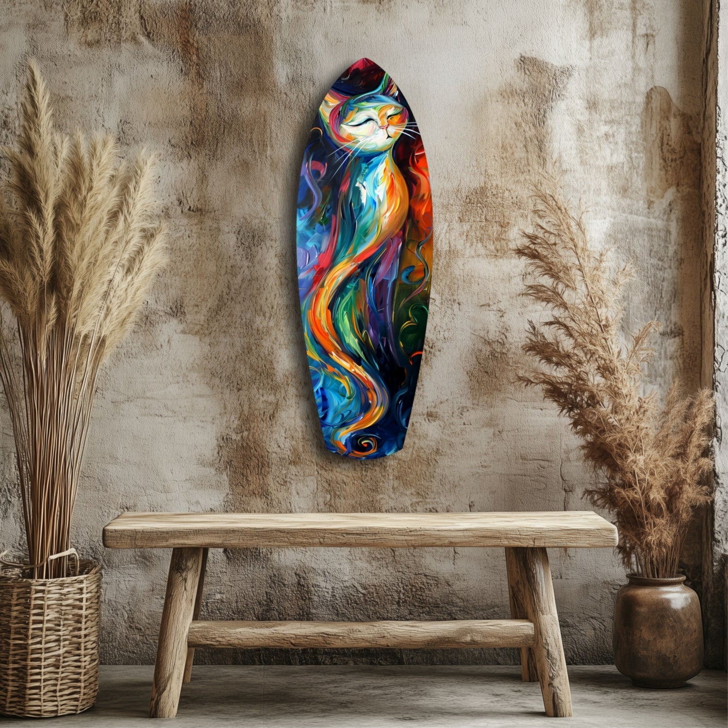 Cat Glass Wall Art