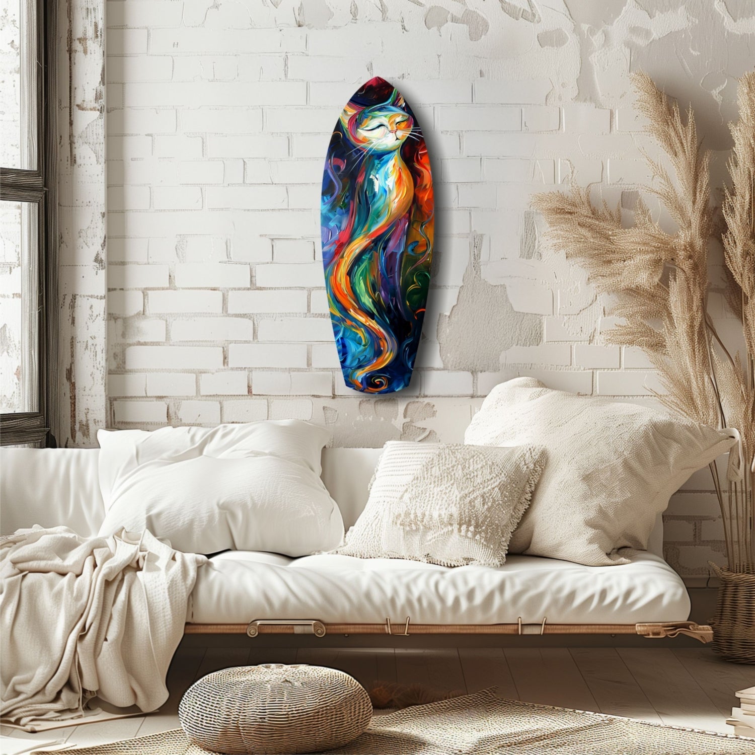 Cat Glass Wall Art