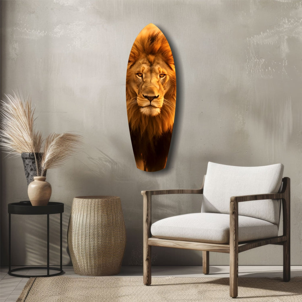 Mr Lion Glass Wall Art