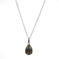 Labradorite Sterling Silver Pendant Necklace Teardrop