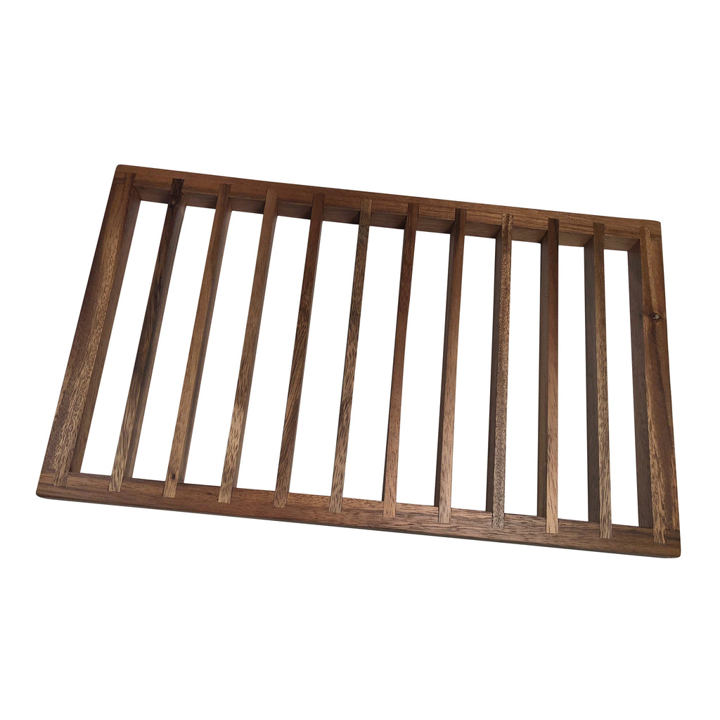Large Acacia Wood Trivet - Round Heat Resistant Serving Trivet for Plates