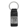 Leather Keychain With Engraved Message Personalized Gift