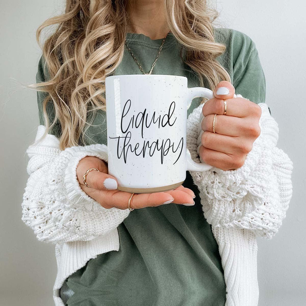 Liquid Therapy Ceramic Mug 16oz Relaxing Coffee Tea Cup Gift For Stress Relief