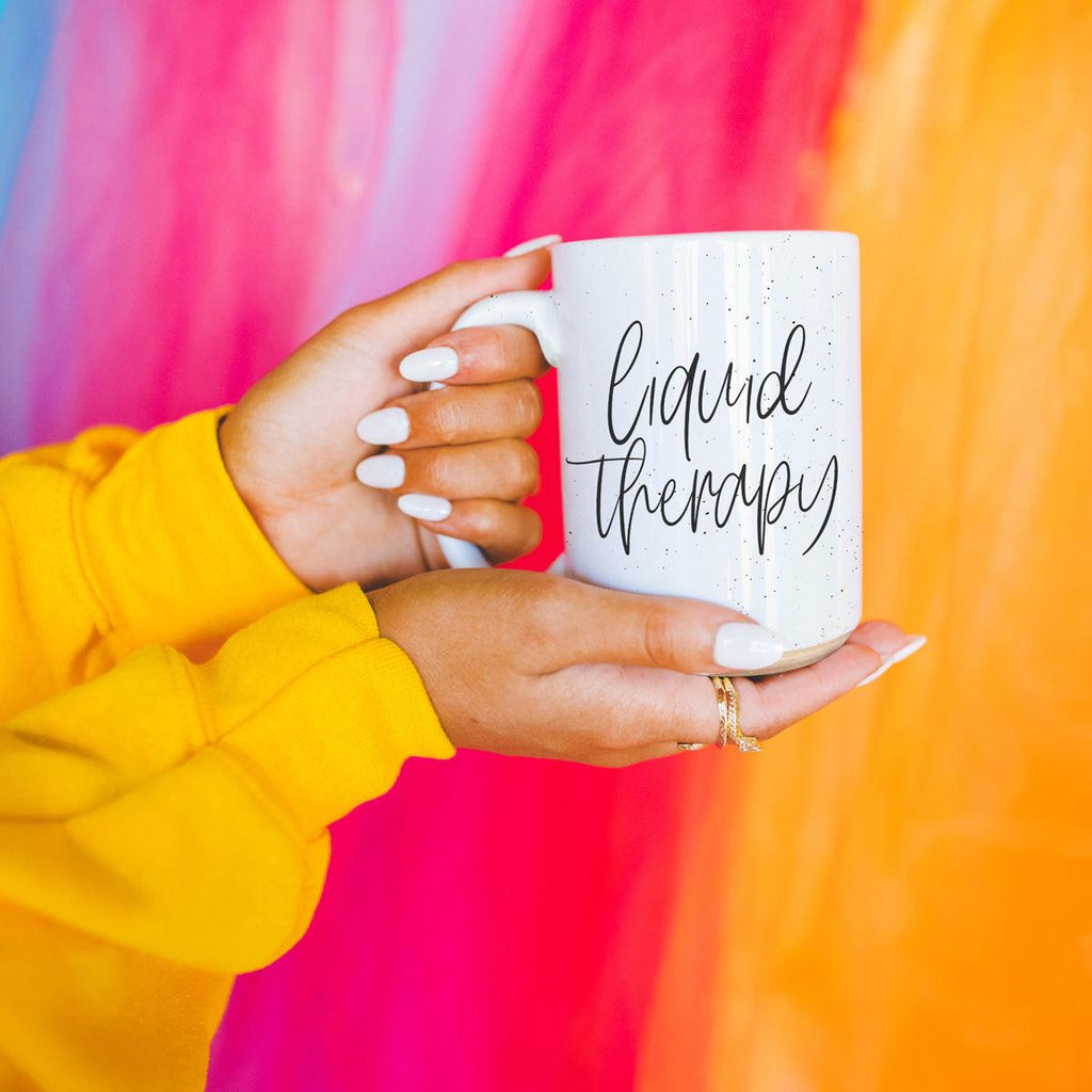 Liquid Therapy Ceramic Mug 16oz Relaxing Coffee Tea Cup Gift For Stress Relief