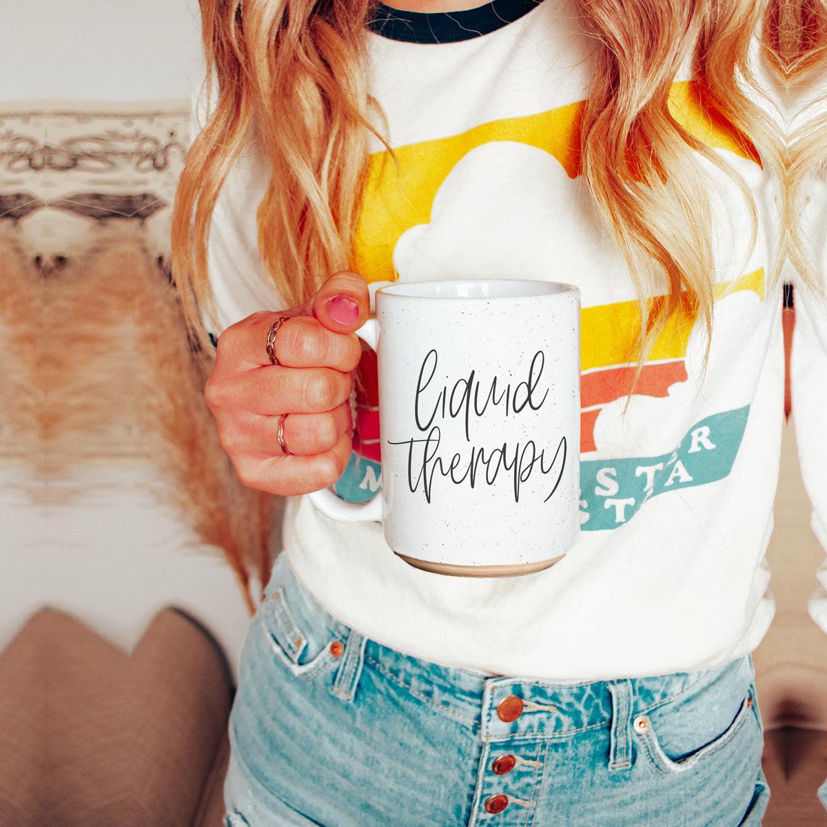 Liquid Therapy Ceramic Mug 16oz Relaxing Coffee Tea Cup Gift For Stress Relief