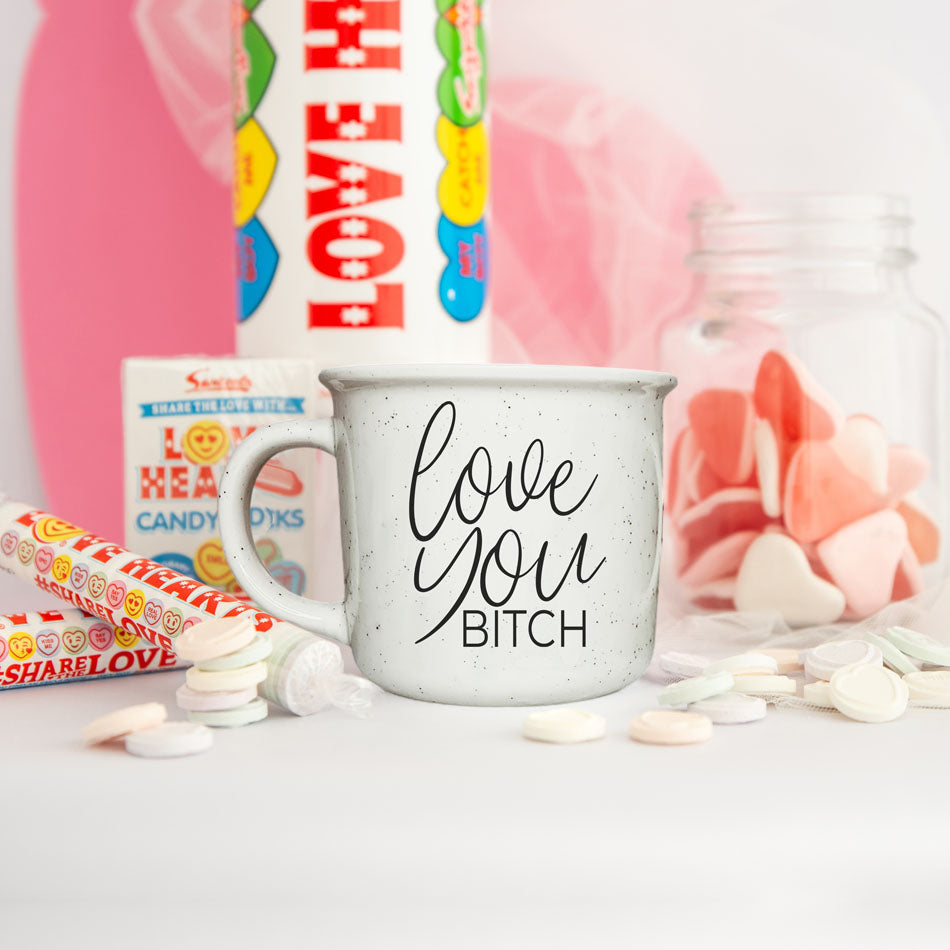 Love You Bitch Ceramic Coffee Mug 14.5oz Funny Sassy Gift For Best Friend