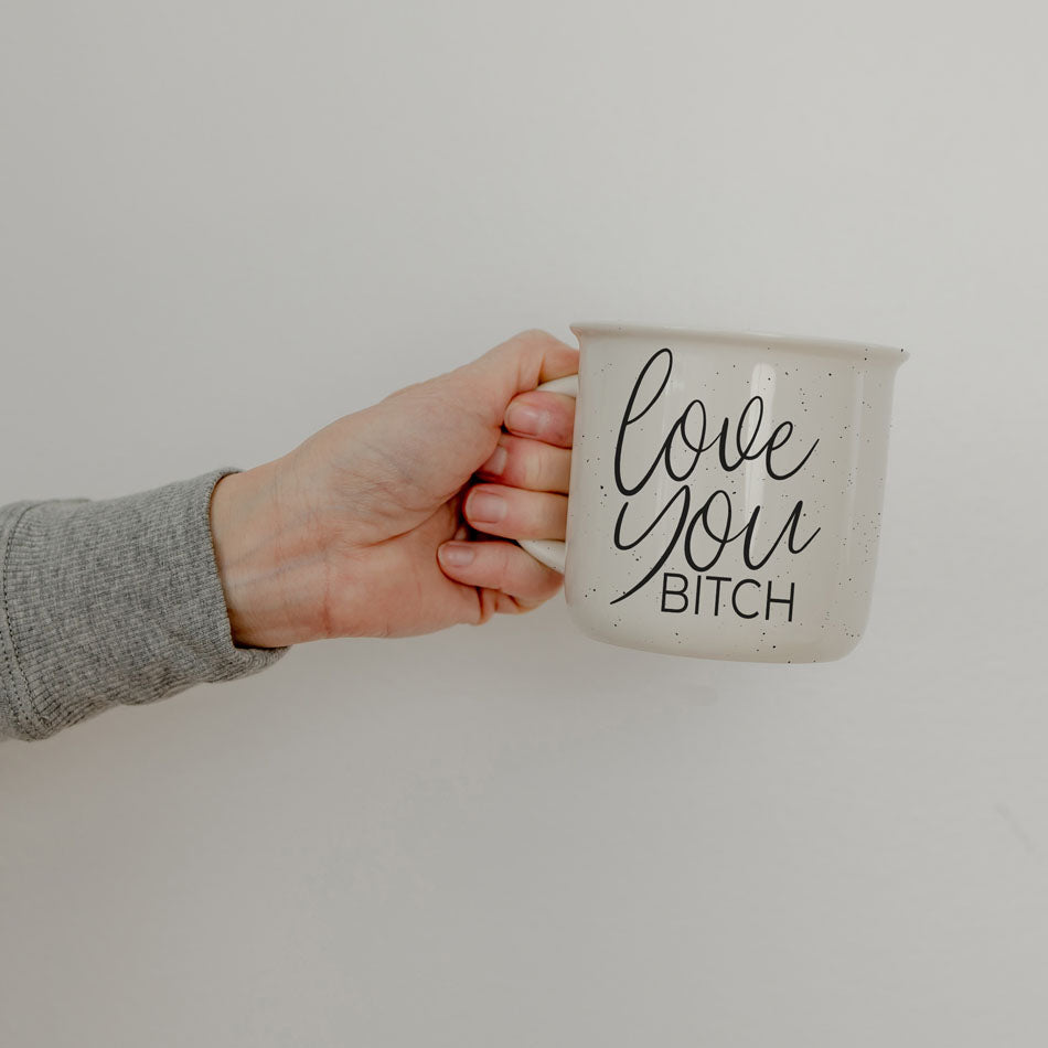 Love You Bitch Ceramic Coffee Mug 14.5oz Funny Sassy Gift For Best Friend
