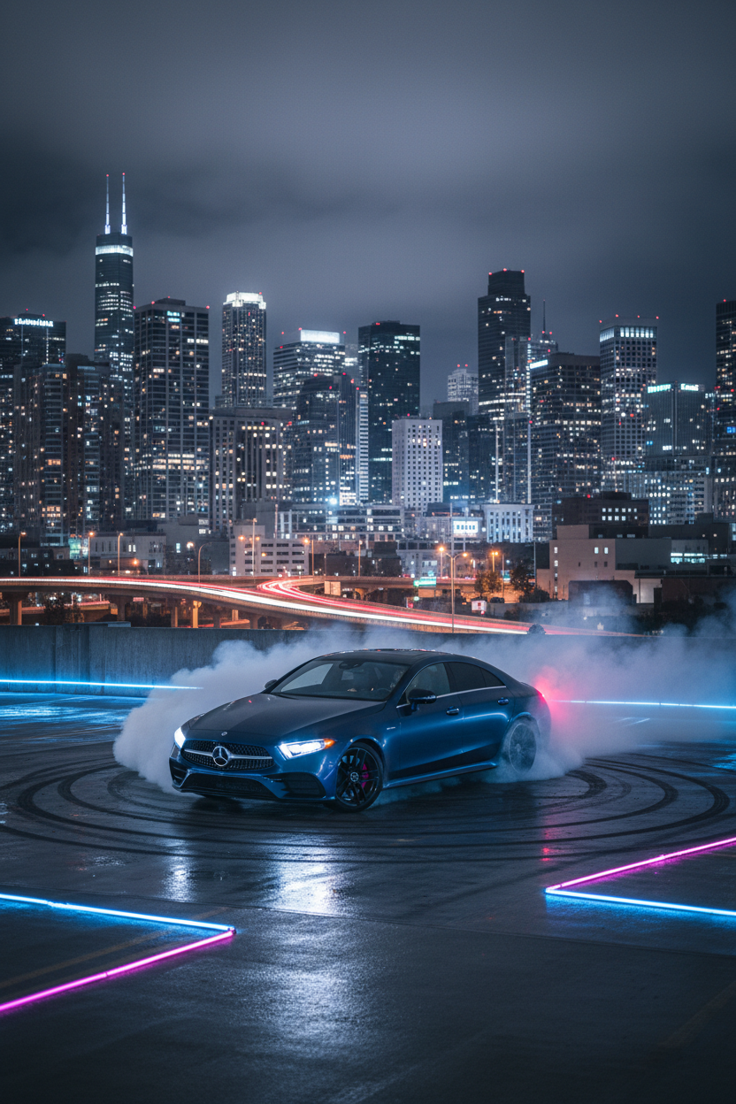 Mercedes CLS Rooftop Donuts