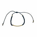 Minimal Cotton Thread Bar Bracelet Adjustable Handwoven Layering Wristband