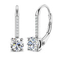 Moissanite 1ct 925 Sterling Silver Stud Earrings Unisex Retro Classic Wedding