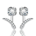 Moissanite Diamond Stud Earrings 925 Sterling Silver Bridal Engagement Studs