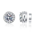 Moissanite Earrings 925 Sterling Silver Clip Stud Luxury Gift For Women