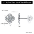 Moissanite Four-Leaf Clover Stud Earrings S925 Sterling Silver Women Gift