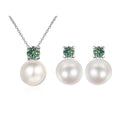 Moissanite Necklace Earrings Set Sterling Silver 925 Wedding Jewelry Gift