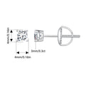 Moissanite Stud Earrings 0.5-1ct Screw Back D VVS1 Lab Created White Gold