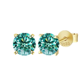 Moissanite Stud Earrings 0.3-3ct Certified S925 Sterling Silver Cyan Colorfast