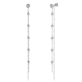 Moissanite Stud Earrings 2ct D Color VVS1 Round Cut 925 Sterling Silver Tassel