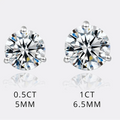 Moissanite Stud Earrings 925 Sterling Silver Small Classic Korean Fashion Gift