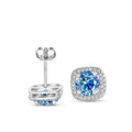 Moissanite Stud Earrings 0.5-1.0CT Multi 925 Sterling Silver 18K Plated Gift