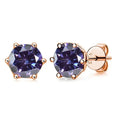 Moissanite Stud Earrings 0.5/1/2 CT Rose Gold Plated Sterling Silver 925