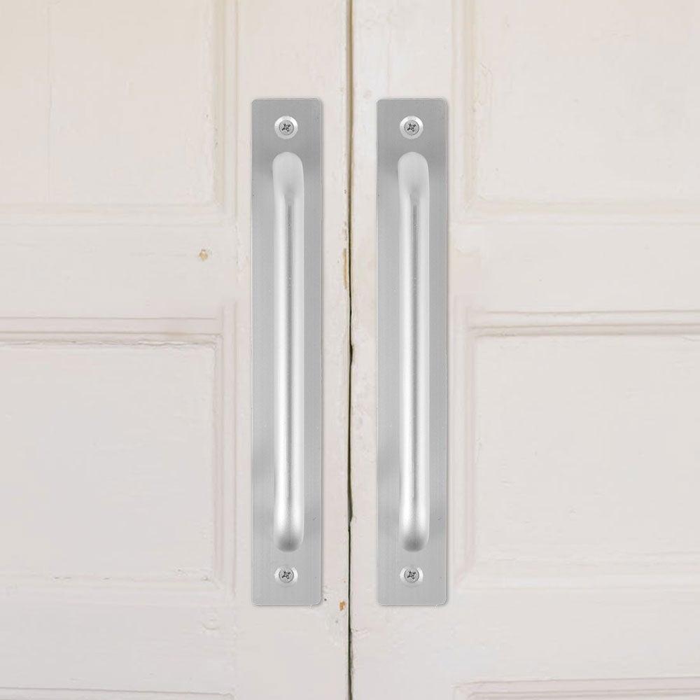 Multi-Purpose Door Handles Balcony Bedroom Cupboard Drawer Pulls Furniture Knobs Kitchen Bar Cabinet Door Handles Grab Hole Free Kitchen Cabinet Handle Furniture Hardwar