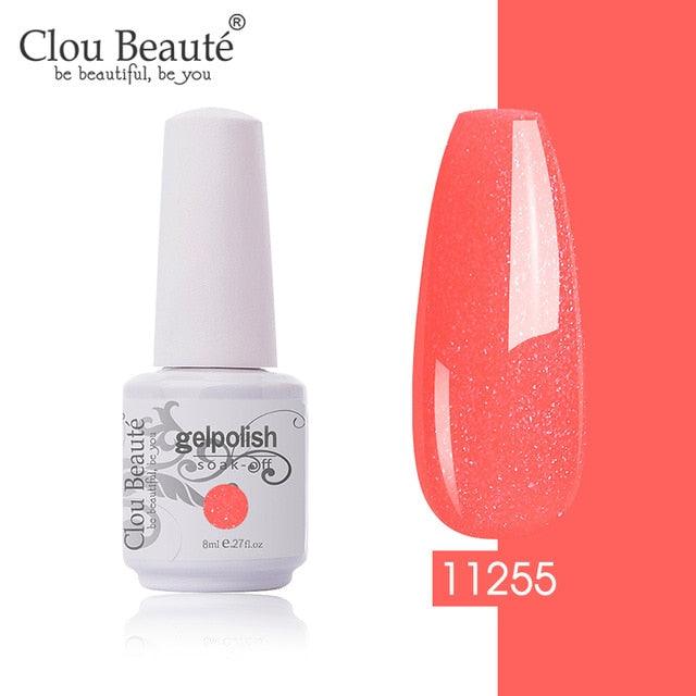 New 2022 Women Gel Nail Polish Pure Pink UV Gel Nail Polish Art Manicure Luxury Colorful Design For Ladies and Womens