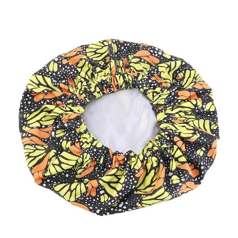 New Stunning Extra Large Satin Lined Bonnet Women Big Size Beauty Print Satin Silk Bonnet Sleep Night Cap Head Cover Bonnet Hat