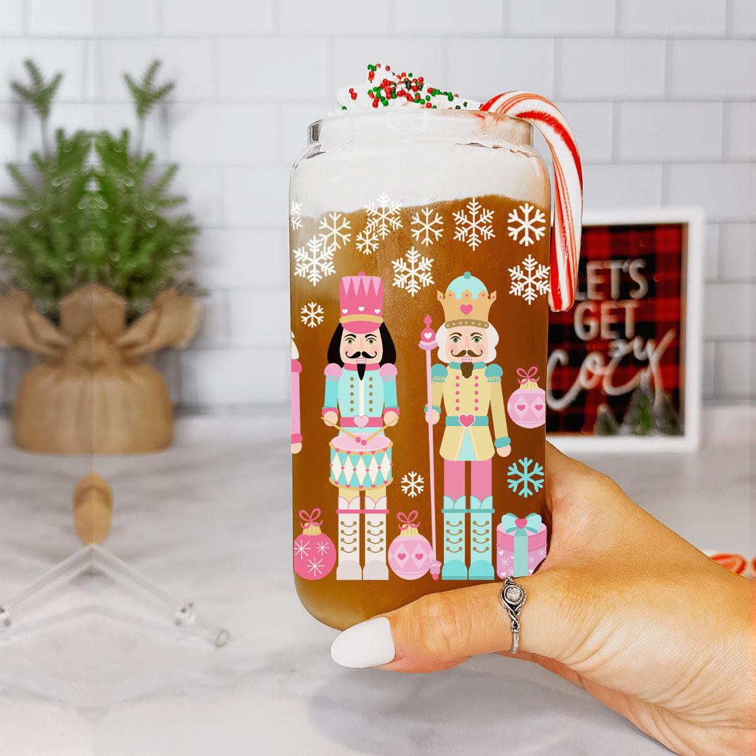 Nutcracker Pastel Holiday Nuts 17oz Tin Festive Christmas Gift Jar For Parties