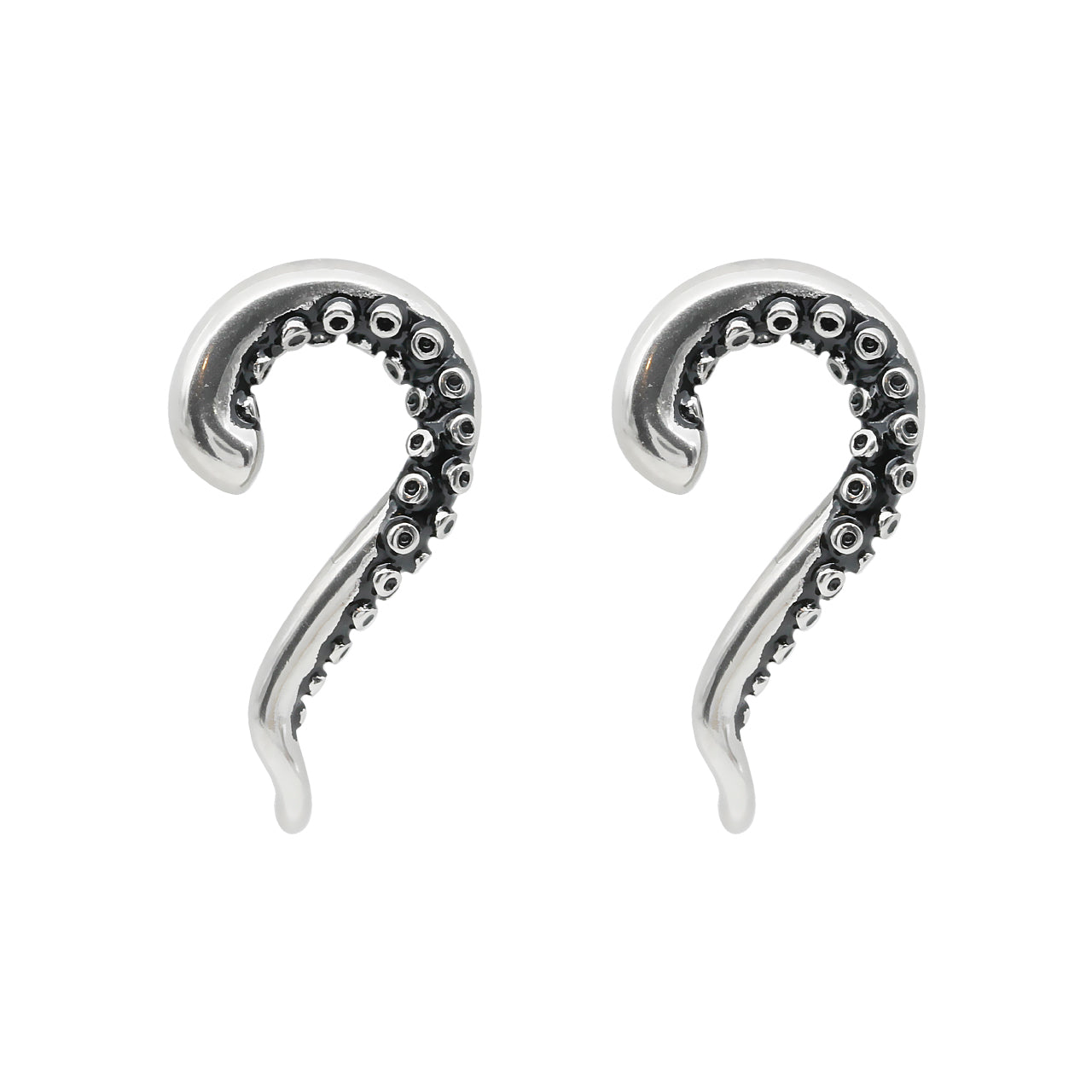 Octopus Earrings Sterling Silver Sea Lover Pierced Stud