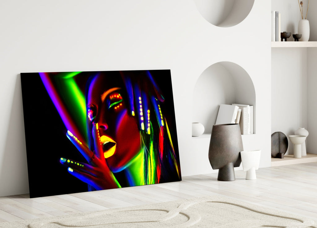 Female Portrait 28 Glass Wall Art