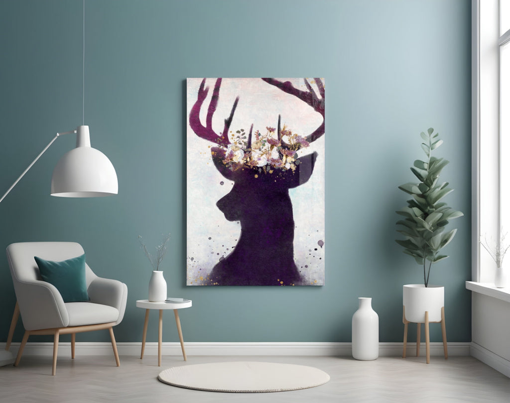 Deer Glass Wall Art