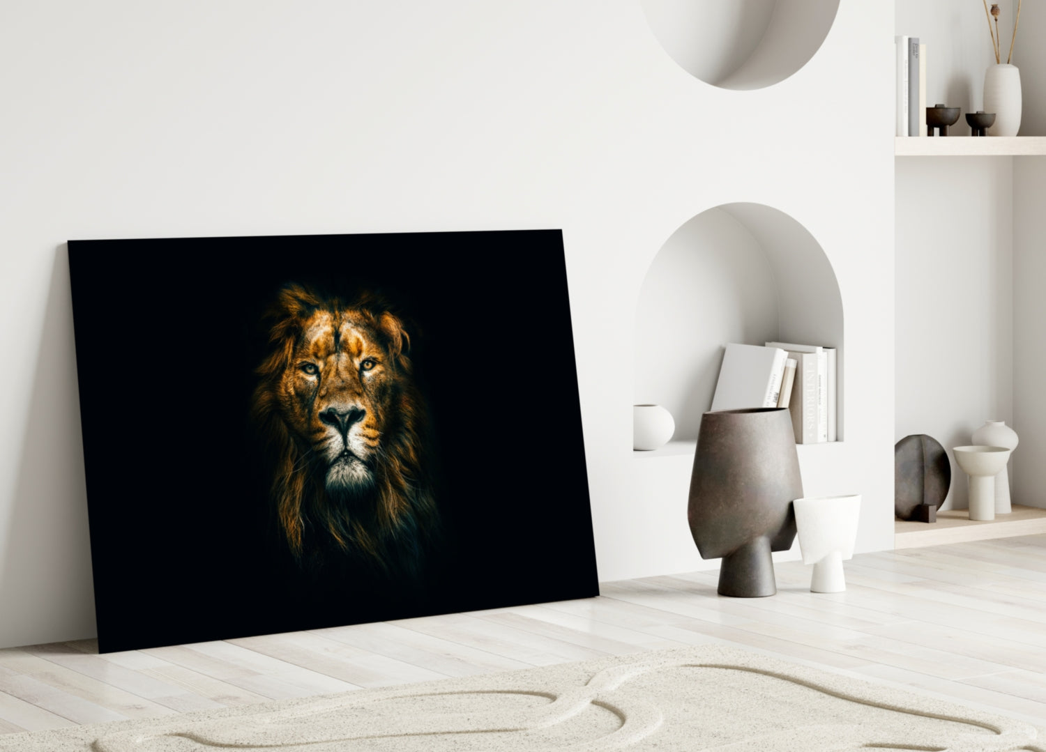 Lion Glass Wall Art