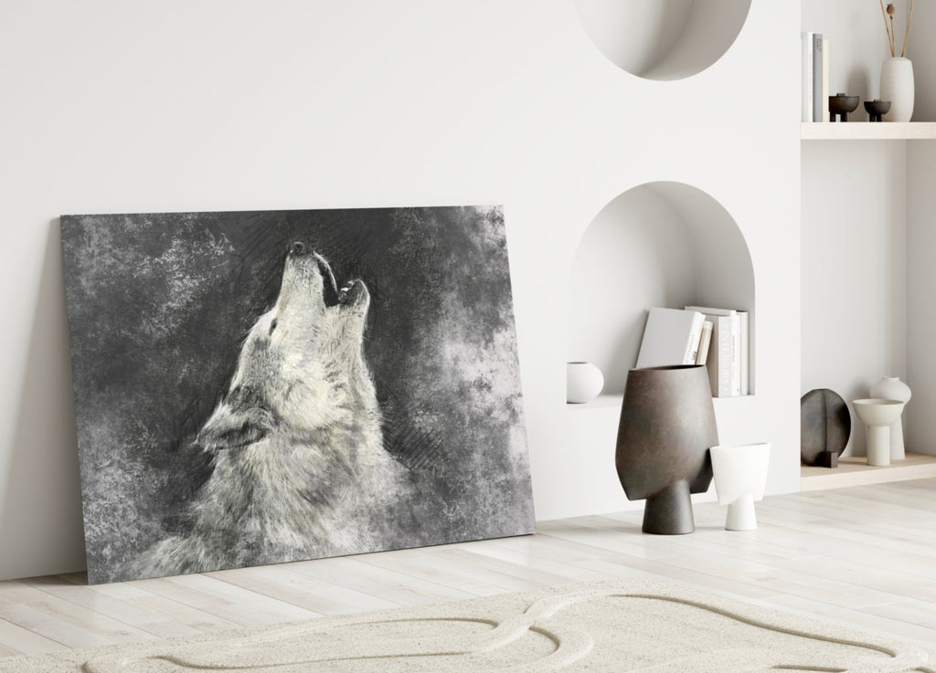 Wolf Glass Wall Art