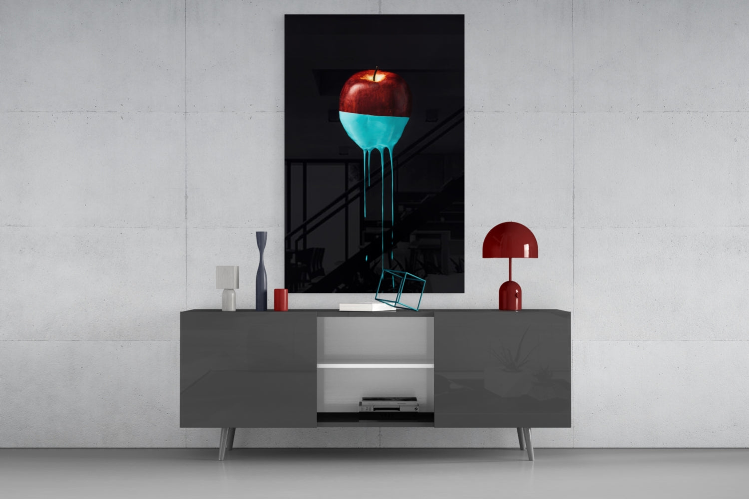 Apple Glass Wall Art