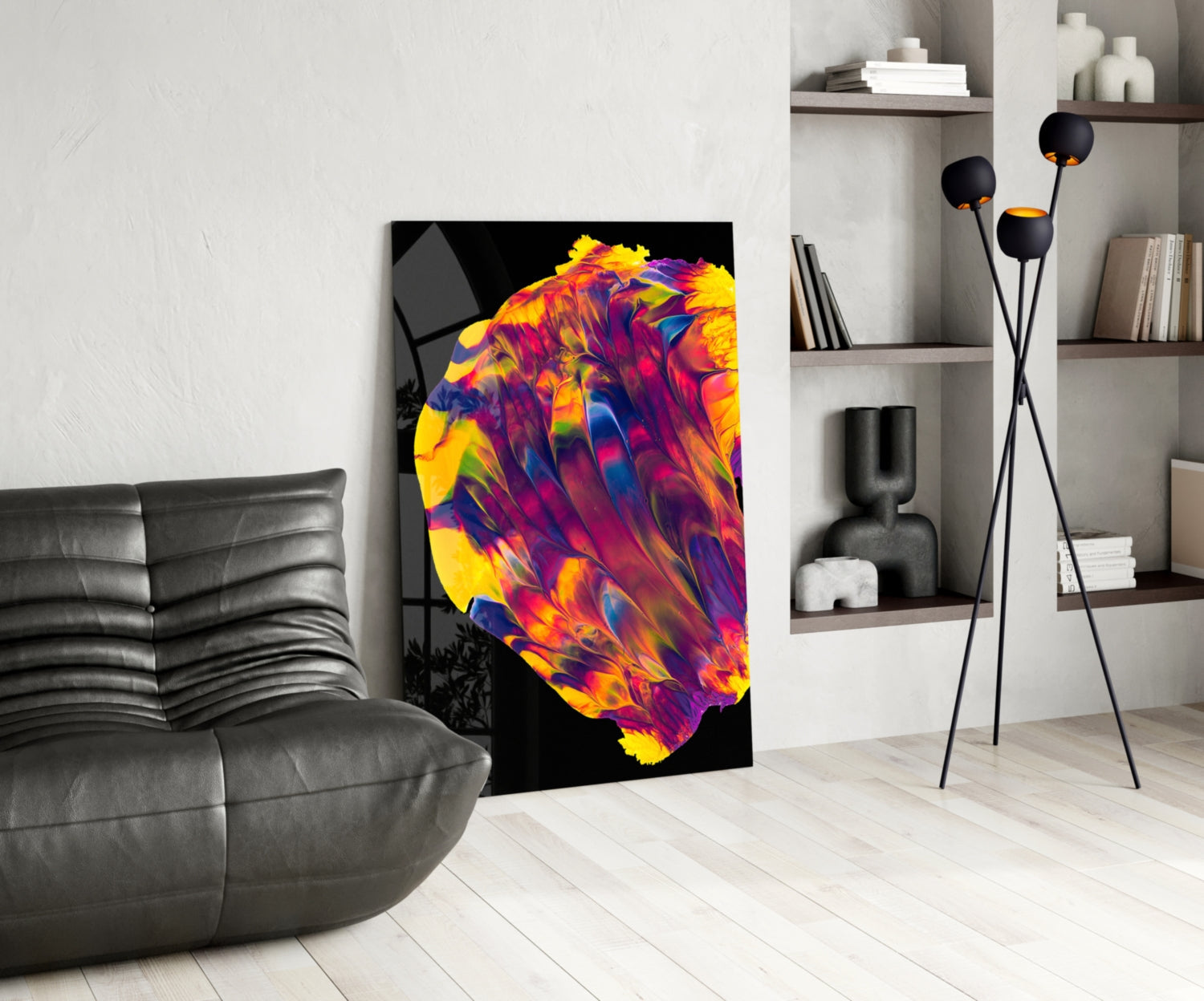 Dance of Colors Glass Wall Art