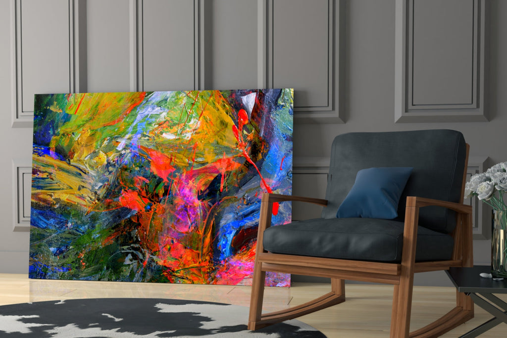 Color Explosion Glass Wall Art