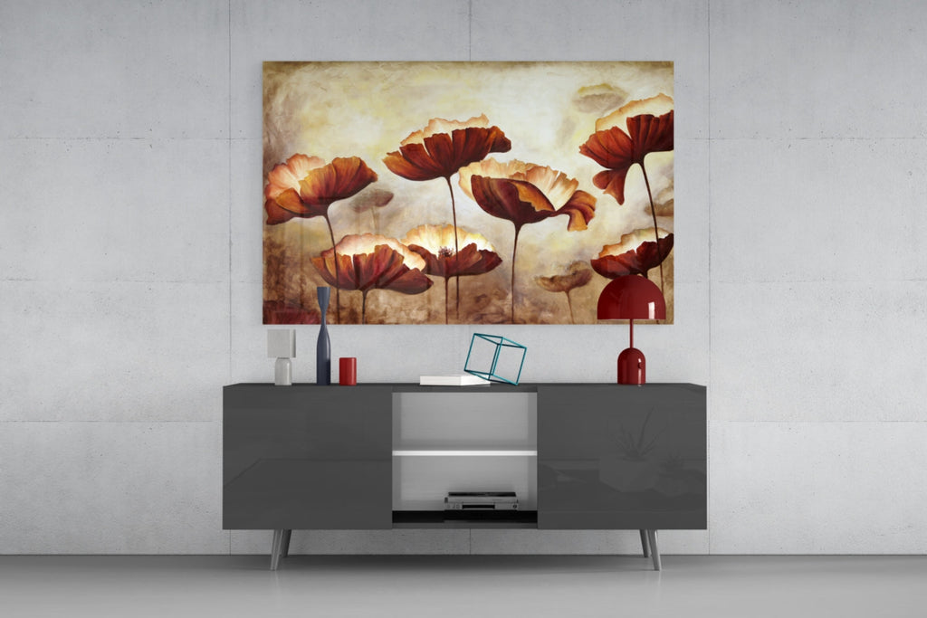 Poppy Glass Wall Art
