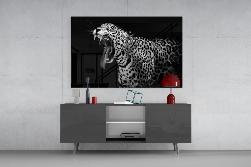Leopard Glass Wall Art