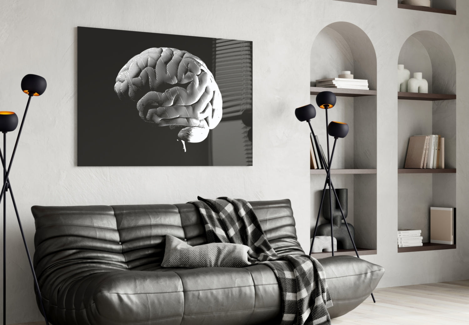 Brain Glass Wall Art