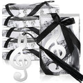 100 Pcs Musical Notes Bookmarks with Elegant Silk Tassel Music Party Favors Gift