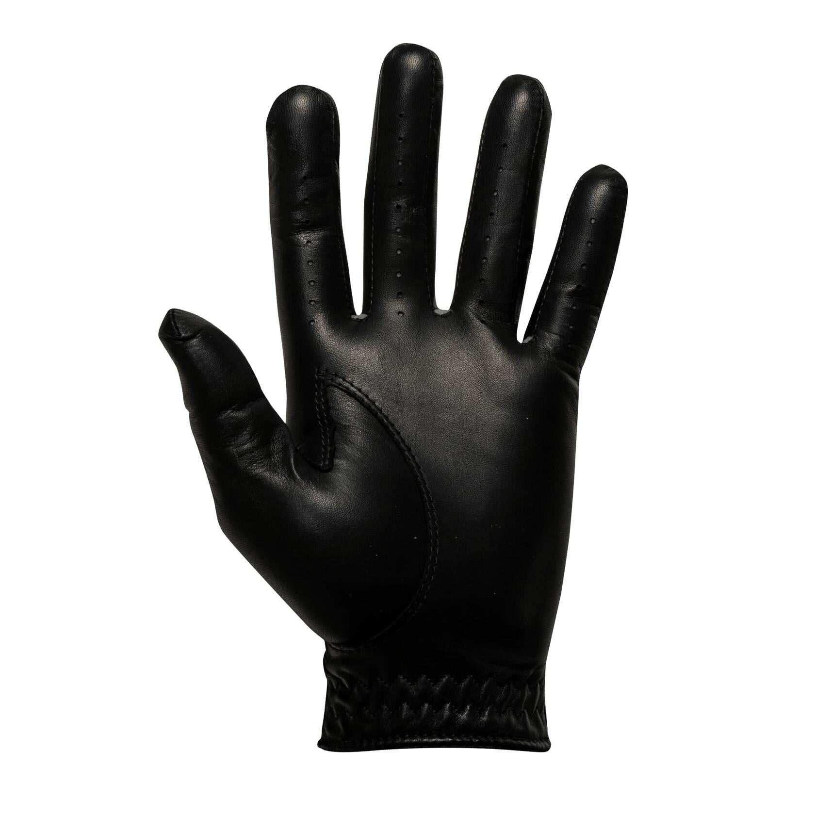 FootJoy Men's StaSof Golf Glove, Black, Small, Worn on Left Hand