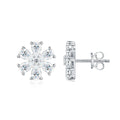 Pear Cut Cluster Moissanite Stud Earrings 3x5mm S925 Silver 18K Gold Plated