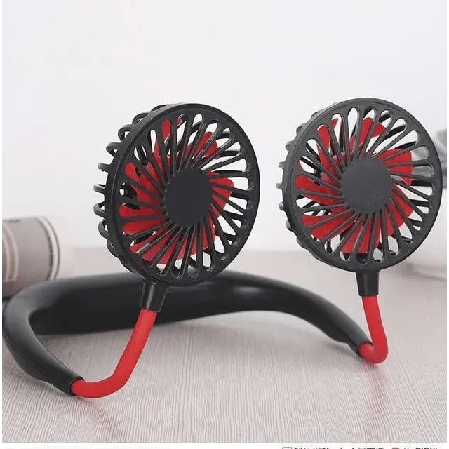 Portable Hanging USB Neck Fan Lazy Hanging Neck Small Wearable Personal Mini Electric Fans 3 Speed Adjustments Hands Free Design For Summber