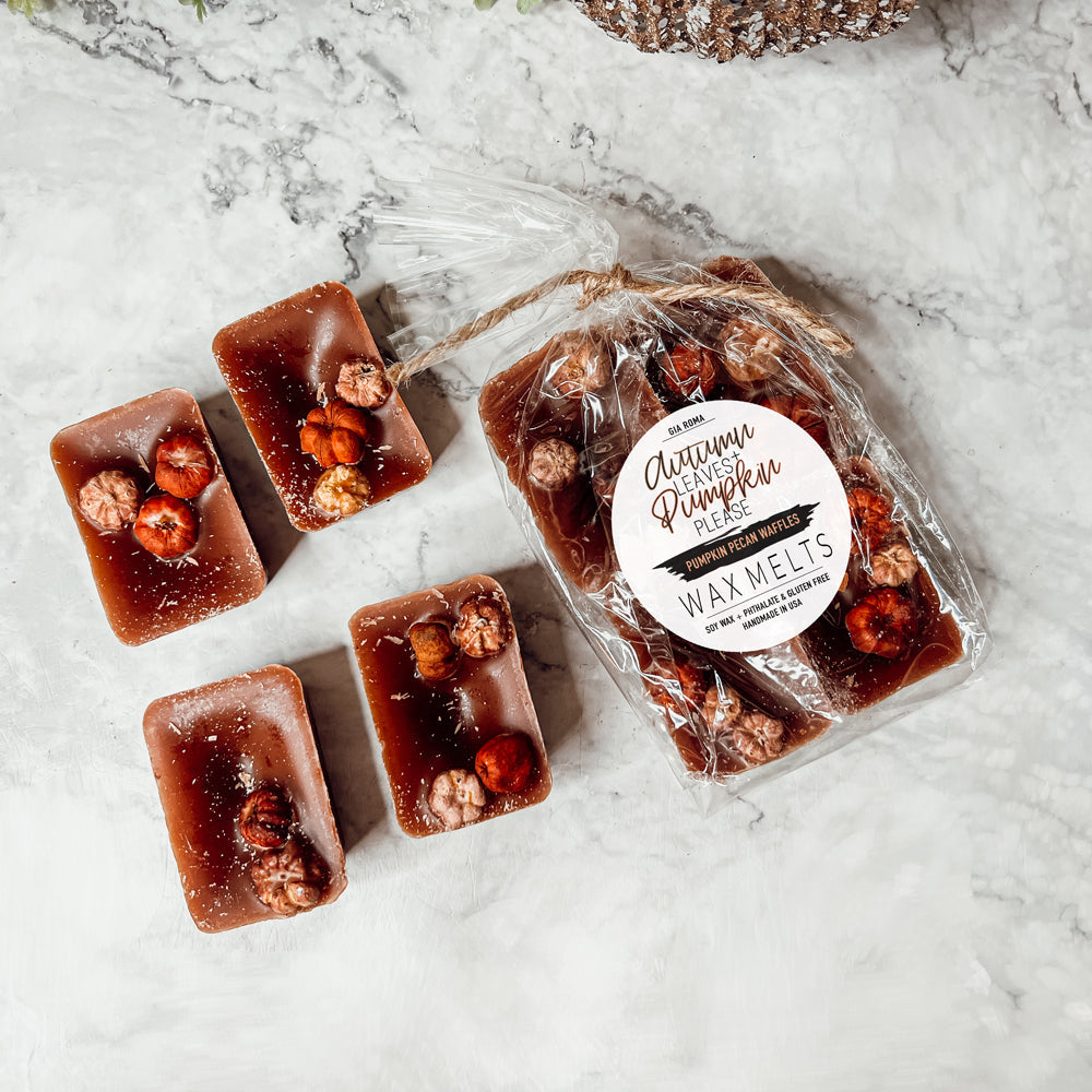 Pumpkin Pecan Waffles Scented XL Natural Wax Melts - Sweet Baked Autumn Home