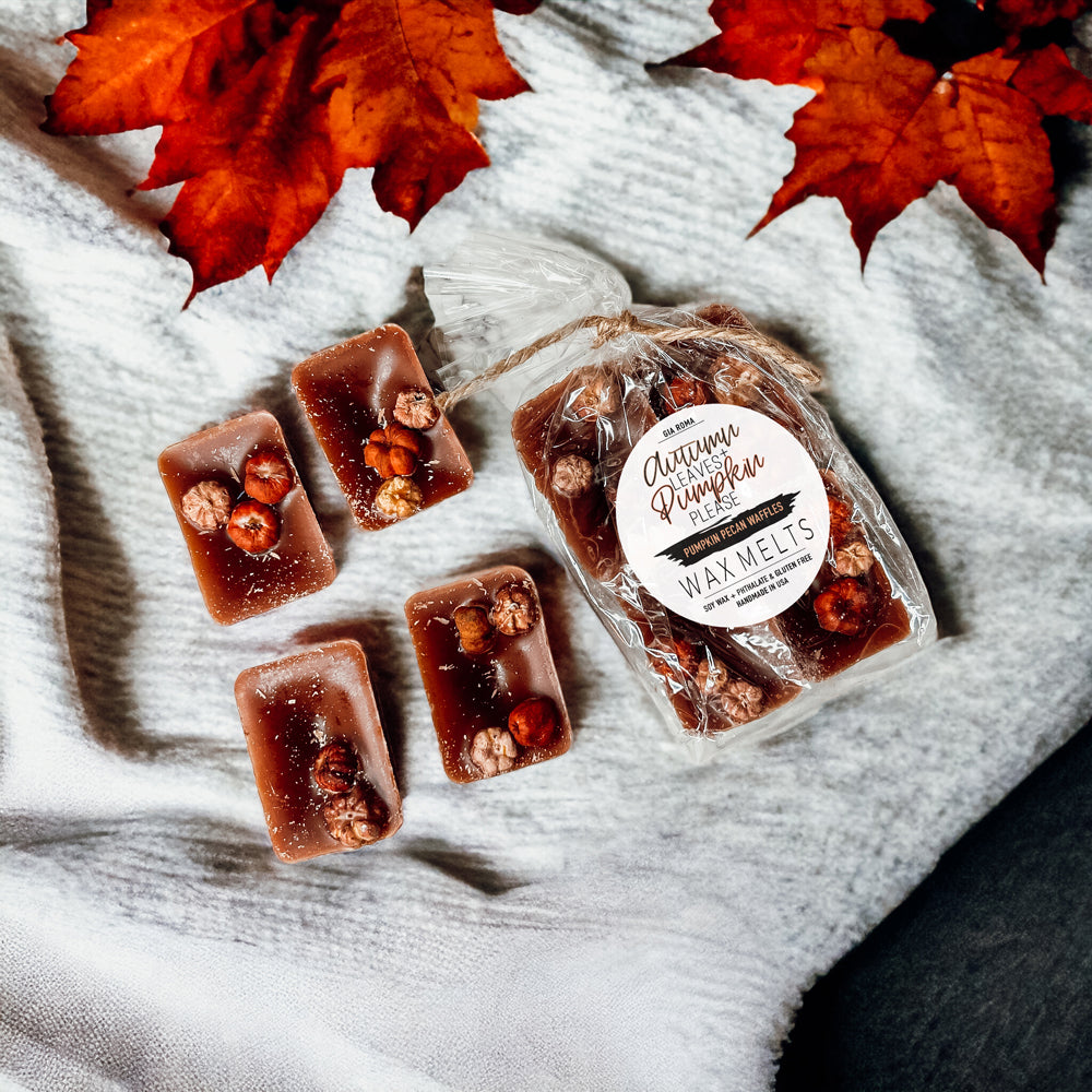 Pumpkin Pecan Waffles Scented XL Natural Wax Melts - Sweet Baked Autumn Home