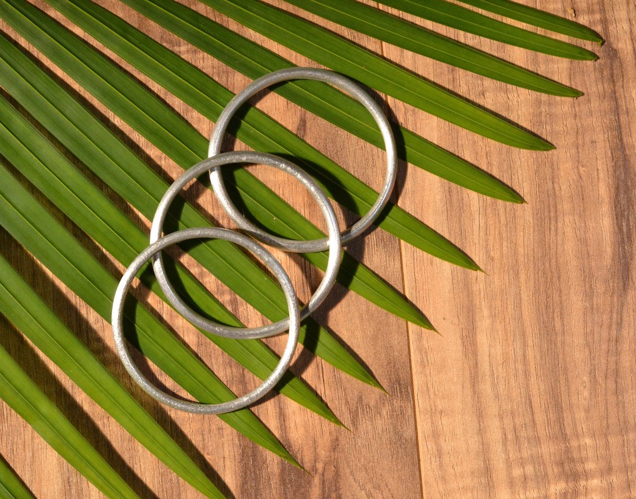Recycled Bombshell Bangle Reclaimed Aluminum Peace Bangle Handmade Stackable