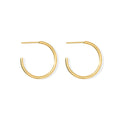 Recycled Bombshell Gold Plated Hoop Earrings - Handcrafted, Two Sizes
