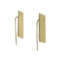 Recycled Brass Bombshell Bar Earrings - Handcast Cambodian Artisan Jewelry